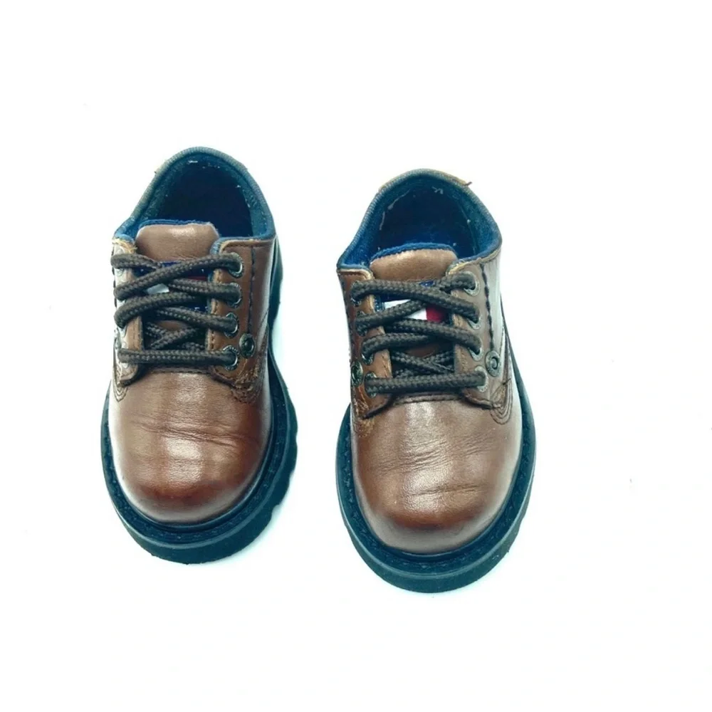 Tommy Hilfiger Brown Kids Dress Shoes